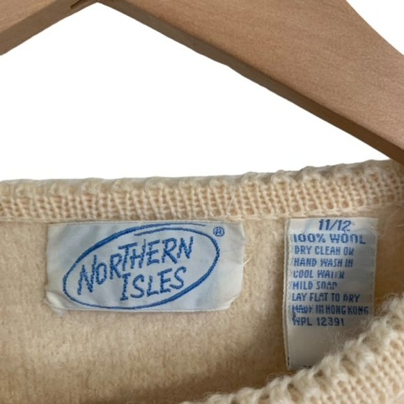 Northern Isles 100% Wool Ivory Jacket size 11/12 - Picture 10 of 10